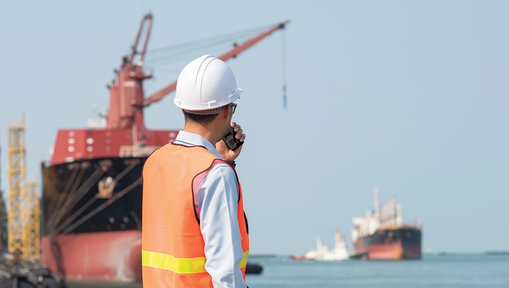 Use of radio in port